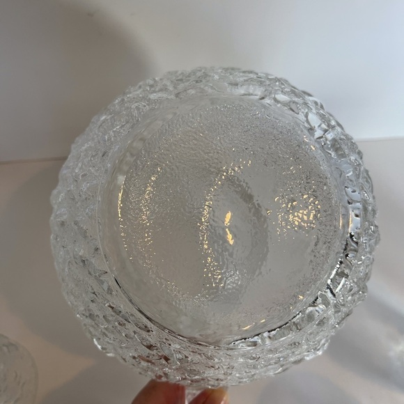 Vintage Anchor Hocking Lido Milano Glass Crystal Clear Ball Pitcher w 8 glasses - Picture 6 of 7